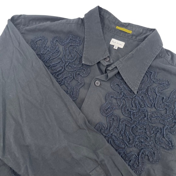 Paul Smith Embroidered Button Down Shirt Long Sleeve Casual XL - Picture 1 of 6